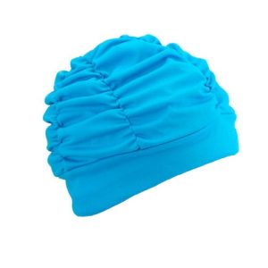 Bonnet de bain léger Tissu Turquoise